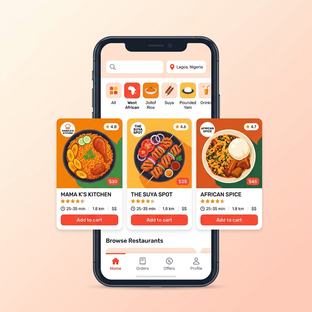 Écran d'accueil de l'application Tam Deli